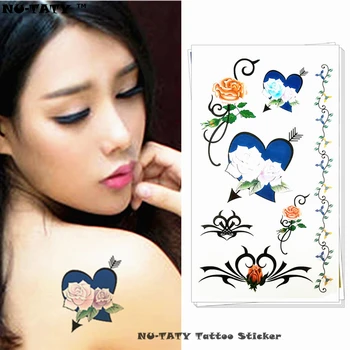 Nu-TATY Love Heart Arrow Flower Temporary Tattoo Body Art Arm Flash Tattoo Stickers 17*10cm Waterproof Fake Painless Tatto 
Nu-TATY Love Heart Arrow Flower Temporary Tattoo Body Art Arm Flash Tattoo Stickers 17*10cm Waterproof Fake Painless Tatto
