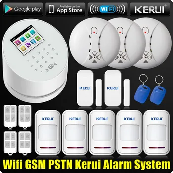 KERUI Wireless WiFi GSM PSTN for Home Sucerity Alarm System Wireless Smoke Detector RFID Keyboard Wireless Smart Alarm
KERUI Wireless WiFi GSM PSTN for Home Sucerity Alarm System Wireless Smoke Detector RFID Keyboard Wireless Smart Alarm