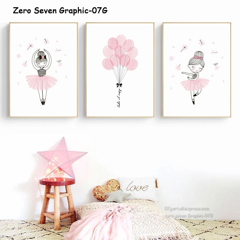 Cute Ballerina Girl Pink Balloon Picture Canvas Painting Poster And Print Wall Art Decoration For Girl's Room Home Decoration
Cute Ballerina Girl Pink Balloon Picture Canvas Painting Poster And Print Wall Art Decoration For Girl's Room Home Decoration
