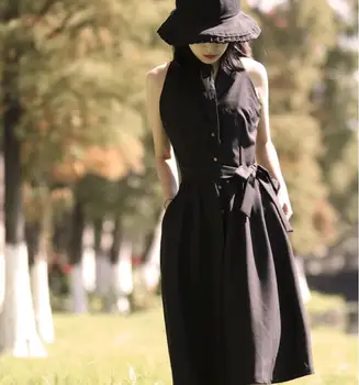 Hepburn Style Black Dress French Retro 50s60sv Collar Gothic Dress High Waist Slim Single-breasted Party Temperament Dress
Hepburn Style Black Dress French Retro 50s60sv Collar Gothic Dress High Waist Slim Single-breasted Party Temperament Dress