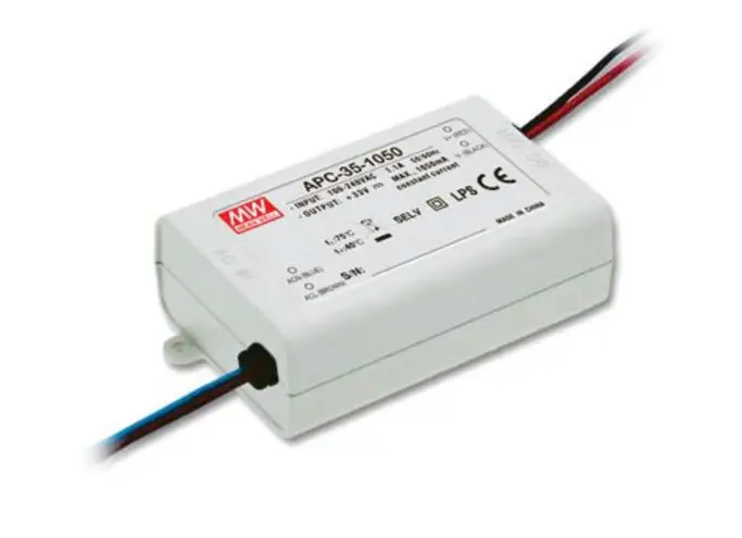 Mean Well APC-35-700 35 Вт 15-50 в 700 мА светодиодный водонепроницаемый драйвер, одиночный выходной импульсный источник питания
Mean Well APC-35-700 35 Вт 15-50 в 700 мА светодиодный водонепроницаемый драйвер, одиночный выходной импульсный источник питания