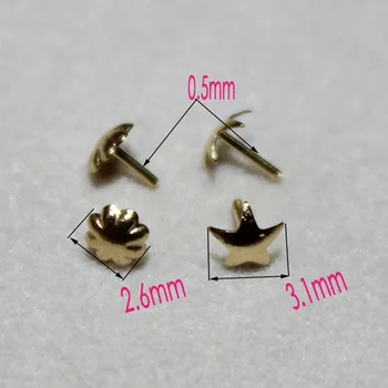 DIY Bead Caps G18K Gold Plum Blossom & Stars Design Bottom T Needle Components/Jewelry Findings/Pendant Ring Sealing T Needle
DIY Bead Caps G18K Gold Plum Blossom & Stars Design Bottom T Needle Components/Jewelry Findings/Pendant Ring Sealing T Needle