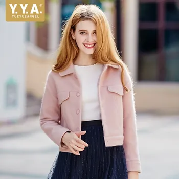 Fashion Slim Single-Breasted Female Jacket Womens Winter Short Jacket Plus Cotton Warm Outerwear Pink Woolen Coat Jacket Woman
Fashion Slim Single-Breasted Female Jacket Womens Winter Short Jacket Plus Cotton Warm Outerwear Pink Woolen Coat Jacket Woman