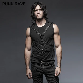 Punk Rave Men's T-shirt Punk Rock Streetwear Fashion T-shirt Gorgeous Cotton Sleeveless Personality Tops Hip Hop Style
Punk Rave Men's T-shirt Punk Rock Streetwear Fashion T-shirt Gorgeous Cotton Sleeveless Personality Tops Hip Hop Style