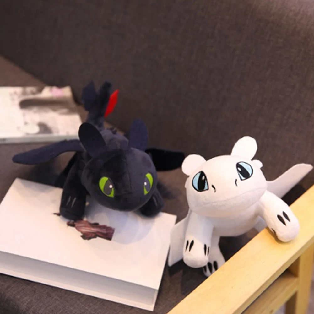 2pcs 35cm White Toothless How to Train Your Dragon 3 Plush Toys Night Fury White Light Fury Dragon Soft Stuffed Animal Doll
2pcs 35cm White Toothless How to Train Your Dragon 3 Plush Toys Night Fury White Light Fury Dragon Soft Stuffed Animal Doll