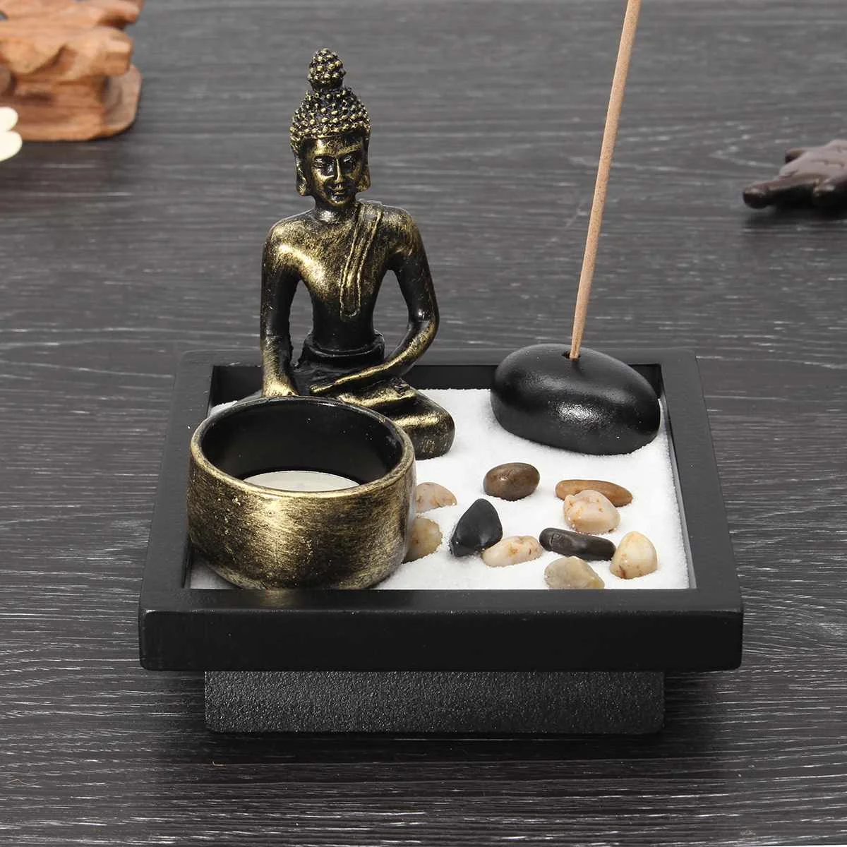 Resin Buddha Statue Zen Meditation Peaceful Relax Decor Set Spiritual Zen Garden Sand Tray Kit Buddha Incense Burner
Resin Buddha Statue Zen Meditation Peaceful Relax Decor Set Spiritual Zen Garden Sand Tray Kit Buddha Incense Burner