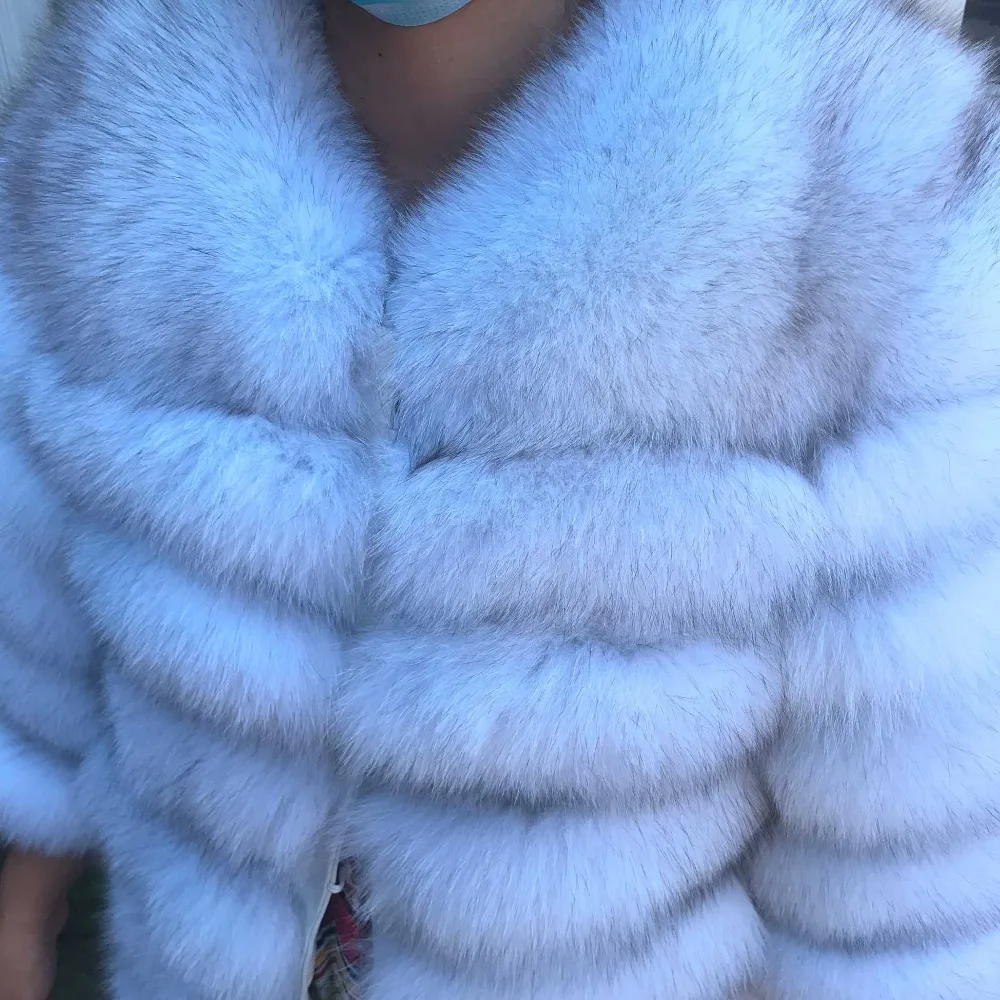 Натуральный мех 2019 натуральный Лисий пальто женский природный куртки жилет