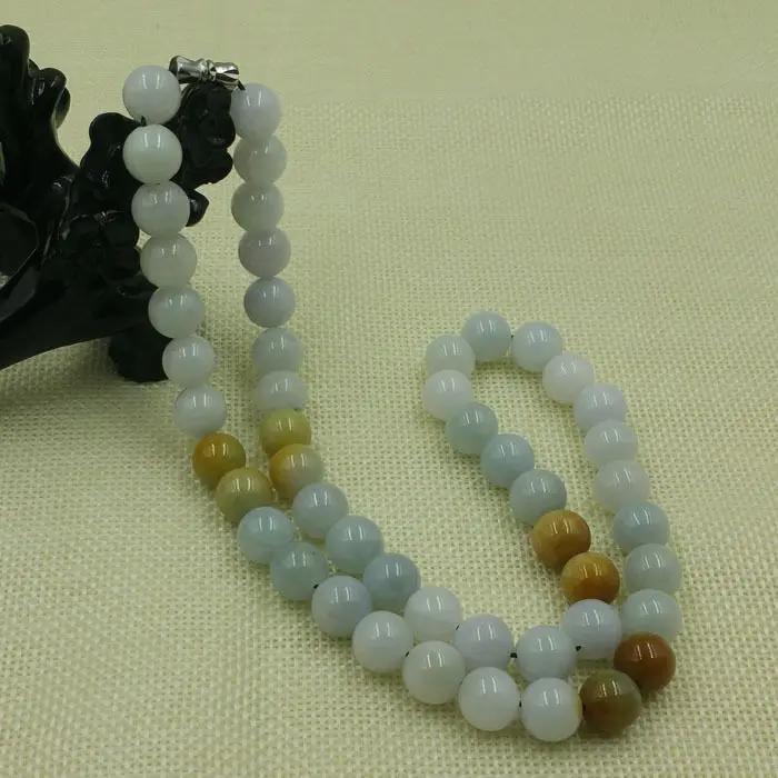 17"-20" Certified Grade A Natural Green & Brown Beads Jadeite Jade Necklace 10mm
17"-20" Certified Grade A Natural Green & Brown Beads Jadeite Jade Necklace 10mm