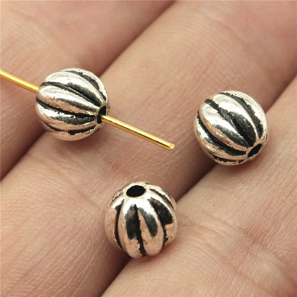WYSIWYG 12pcs 8x8x8mm Pumpkin Round Beads Jewelry Making Antique Silver Pumpkin Small Hole Spacers Beads Charm Pumpkin Beads
WYSIWYG 12pcs 8x8x8mm Pumpkin Round Beads Jewelry Making Antique Silver Pumpkin Small Hole Spacers Beads Charm Pumpkin Beads