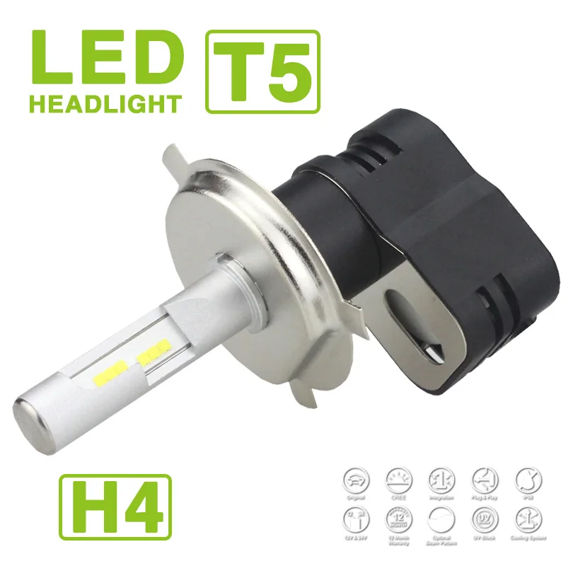 1 Set H4 HB2 9003 Turbine T5 LED Headlight Headlamps 60W 9600LM CSP Chips All-in-one Super White 6000K Driving Hi/Low Beam Bulbs
1 Set H4 HB2 9003 Turbine T5 LED Headlight Headlamps 60W 9600LM CSP Chips All-in-one Super White 6000K Driving Hi/Low Beam Bulbs