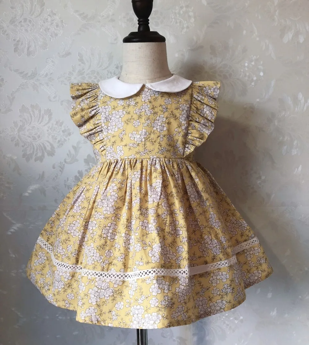 2019 summer design kids dresses for girl knee-length yellow floral cotton child princess dress
2019 summer design kids dresses for girl knee-length yellow floral cotton child princess dress