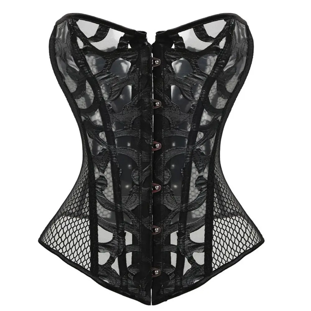 Mesh Corset Plus Size Gothic Corset Bustier Elastic Net Hollow Out Flowers Design Buckles Closure Body Shapewear 6 Size
Mesh Corset Plus Size Gothic Corset Bustier Elastic Net Hollow Out Flowers Design Buckles Closure Body Shapewear 6 Size