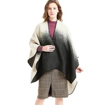 Women's 2019 autumn and winter new black and white gradient color imitation cashmere split thickening increase fashion scarf
Women's 2019 autumn and winter new black and white gradient color imitation cashmere split thickening increase fashion scarf