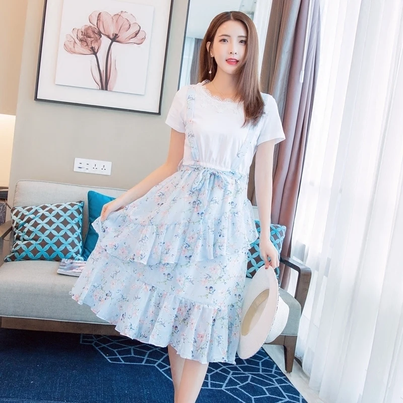 2019 chun xia chiffon flower cultivate one's morality show thin female summer two pieces of Mosaic
2019 chun xia chiffon flower cultivate one's morality show thin female summer two pieces of Mosaic