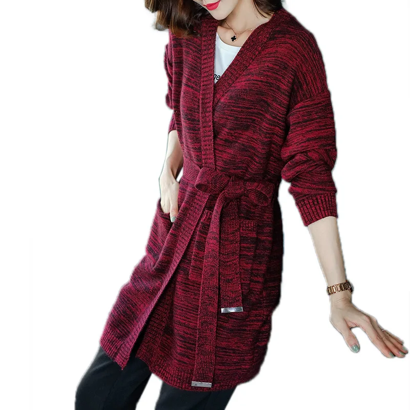Women Sweater Cardigans 2019 Knitting Autumn Winter Lace Up Belt Loose Outer Wear Elegant Casual Ladies Tops 0123-99
Women Sweater Cardigans 2019 Knitting Autumn Winter Lace Up Belt Loose Outer Wear Elegant Casual Ladies Tops 0123-99