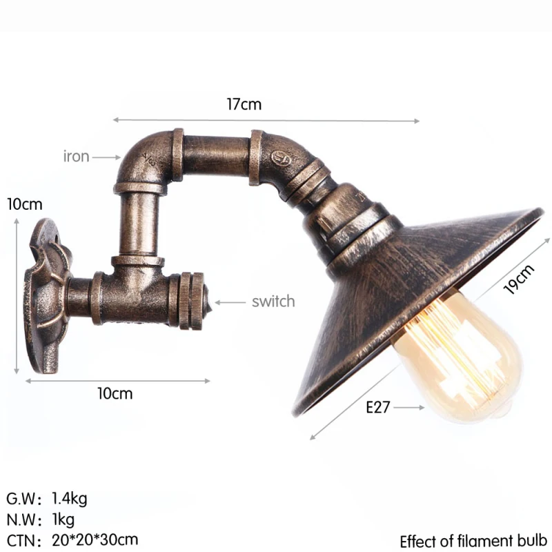 American Retro Postmodern Minimalist Creative Personality Industrial Plumbing Fixtures Indoor Lighting Bar / Bedroom/ Hotel E27
American Retro Postmodern Minimalist Creative Personality Industrial Plumbing Fixtures Indoor Lighting Bar / Bedroom/ Hotel E27