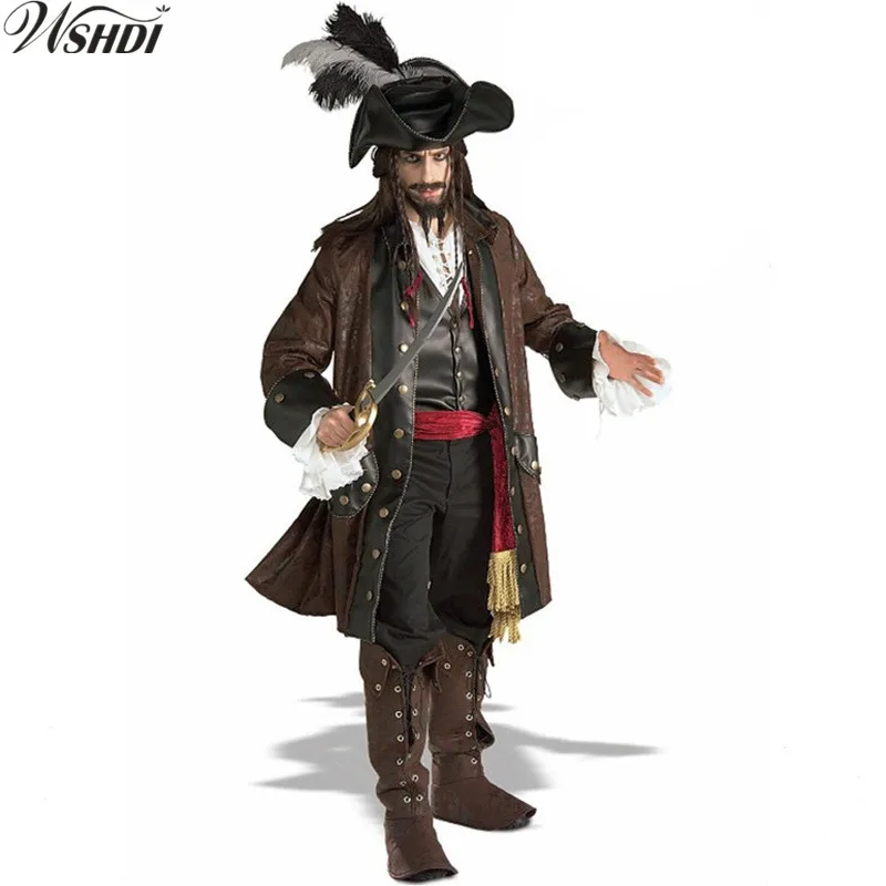 Pirates of the Caribbean Jack Sparrow Cosplay Costume Set Adult Male Pirate Costume Halloween Cosplay Clothing Outfit 7Pcs
Pirates of the Caribbean Jack Sparrow Cosplay Costume Set Adult Male Pirate Costume Halloween Cosplay Clothing Outfit 7Pcs
