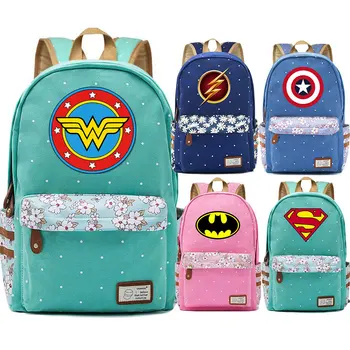 New Superman Batman Captain Marvel Flowers Dot Boy Girl School bag Women Bagpack Teenagers Schoolbags Canvas Lady Femme Backpack
New Superman Batman Captain Marvel Flowers Dot Boy Girl School bag Women Bagpack Teenagers Schoolbags Canvas Lady Femme Backpack