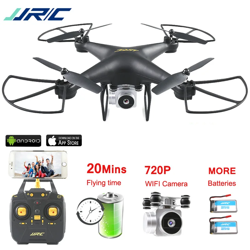 

JJRC H68 RC Drone Quadcopter Drones with Camera HD 720P Wifi FPV Quadrocopter 20 Mins Fly Time Altitude Hold Headless Mode Dron