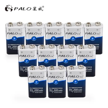 PALO 12 pcs 9v batteries 6f22 NIMH 300mah toy battery replacement battery radio batterias for camera radio flashlight
PALO 12 pcs 9v batteries 6f22 NIMH 300mah toy battery replacement battery radio batterias for camera radio flashlight