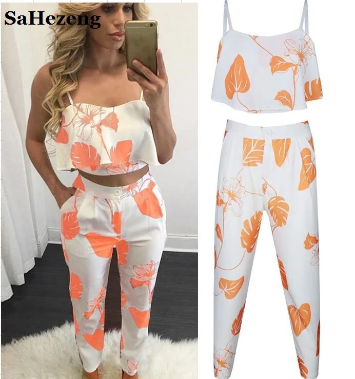 SaHezeng 2 Pieces Ladies Outfits Sets 2017 Summer Sexy Strap Zipper Tank Tops and Printed Pants Sets Elegant Women Sets A024-3
SaHezeng 2 Pieces Ladies Outfits Sets 2017 Summer Sexy Strap Zipper Tank Tops and Printed Pants Sets Elegant Women Sets A024-3
