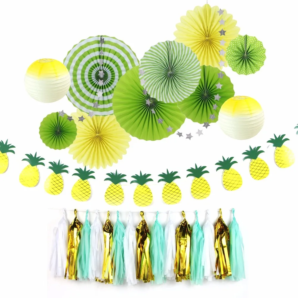Decorations Hawaiian Party Pineapple Party Supplies Paper Fans Tassel Banner For Summer Party Decorations 9 Pieces
Decorations Hawaiian Party Pineapple Party Supplies Paper Fans Tassel Banner For Summer Party Decorations 9 Pieces