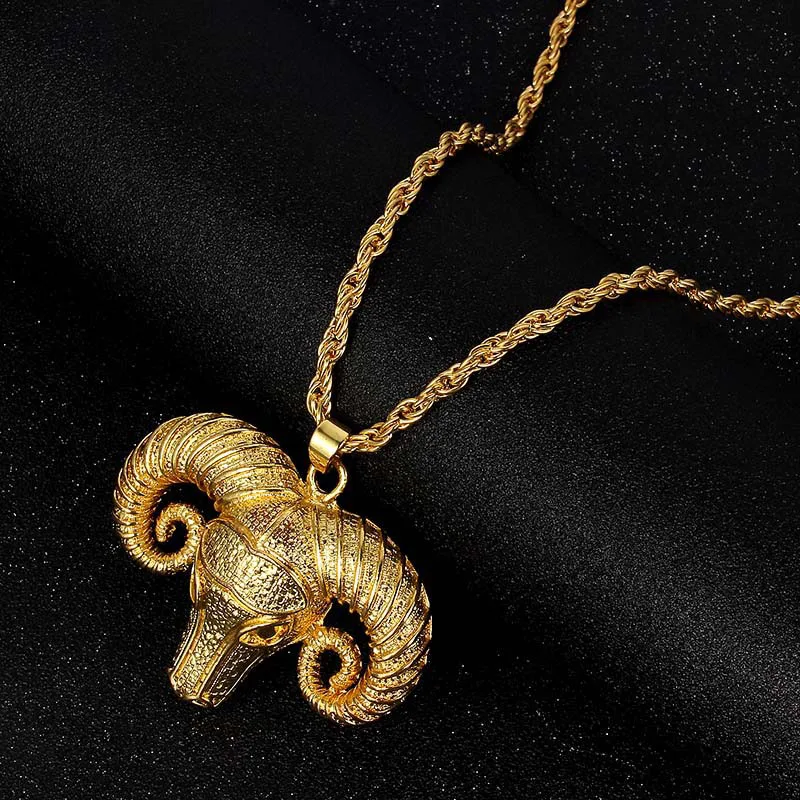 Personalized Animal Sheep Head Gold Pendant Necklaces Women Men Hip Hop Jewelry 2019 Fashion Long Chain Statement Necklace Gifts
Personalized Animal Sheep Head Gold Pendant Necklaces Women Men Hip Hop Jewelry 2019 Fashion Long Chain Statement Necklace Gifts