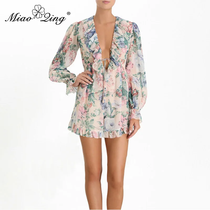 MIAOQING casual print women's jumpsuit v-neck lantern sleeves high waist flounces ply-size shorts women's fashion 2019 summer
MIAOQING casual print women's jumpsuit v-neck lantern sleeves high waist flounces ply-size shorts women's fashion 2019 summer