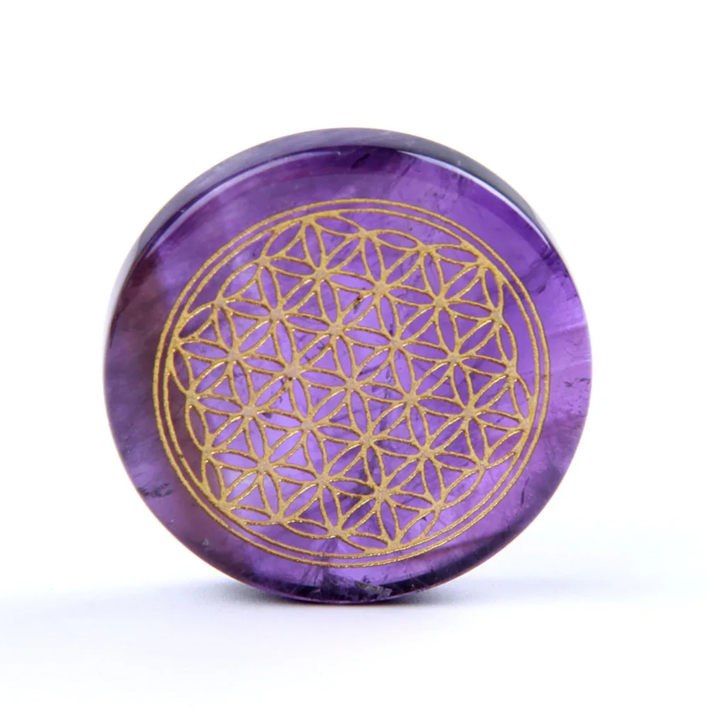 yaye Natural Amethyst Crystal Quartz Stone Bloom Flower of Life Pendant No Hole Reiki Healing Crystal Round Shape 1pc
yaye Natural Amethyst Crystal Quartz Stone Bloom Flower of Life Pendant No Hole Reiki Healing Crystal Round Shape 1pc
