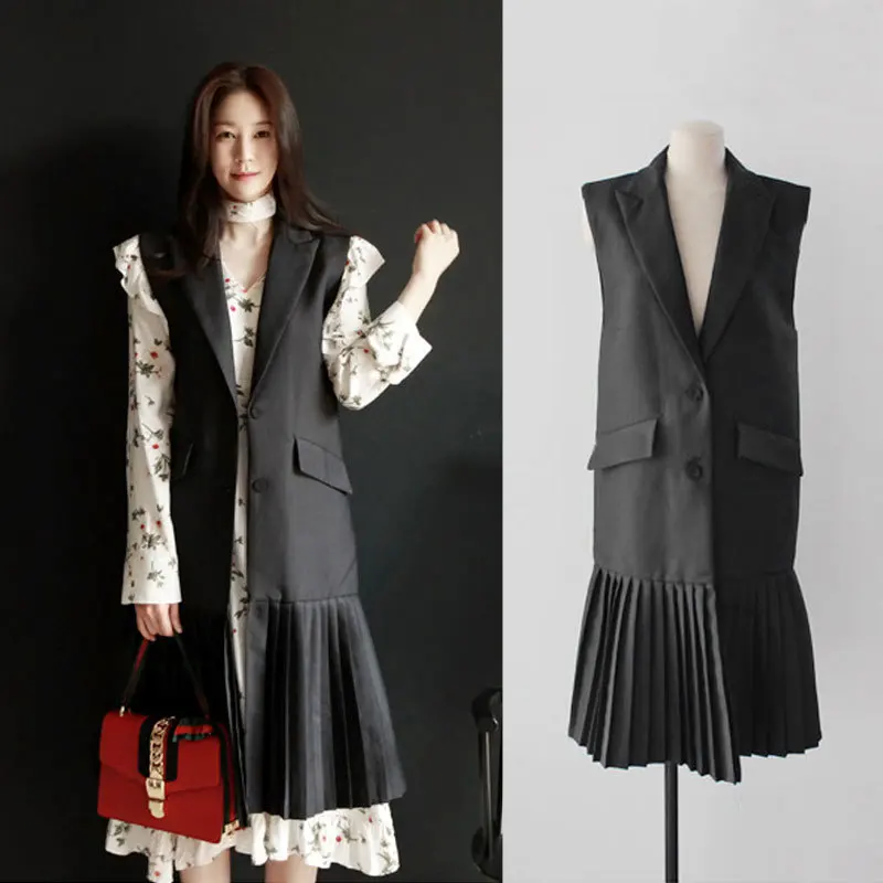 LANMREM 2019 Summer New Fashion Casual Women Jacket Loose Plus Pleated Single-breasted Solid Color Vest Skirt TC137
LANMREM 2019 Summer New Fashion Casual Women Jacket Loose Plus Pleated Single-breasted Solid Color Vest Skirt TC137