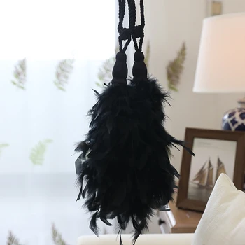 1 pair curtain tieback creative black feather curtain tie back hanging ball bandage rope tassels rope buckle strap tie tape N085
1 pair curtain tieback creative black feather curtain tie back hanging ball bandage rope tassels rope buckle strap tie tape N085