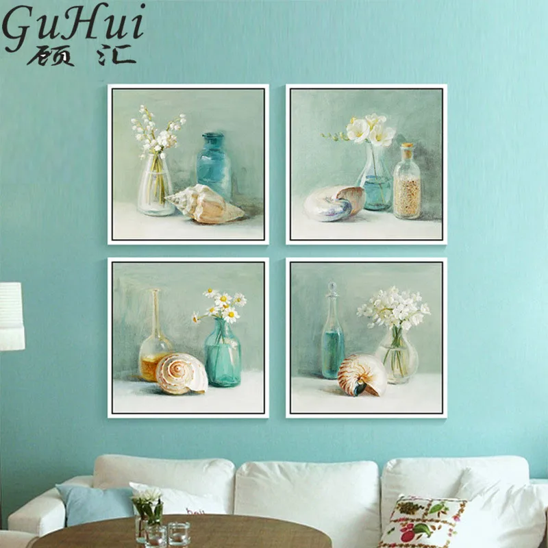 Blue Sentiment Mediterranean Daisy Flower Conch Still Life Canvas Painting Mural Restaurant Cuadros Decoracion Art Poster
Blue Sentiment Mediterranean Daisy Flower Conch Still Life Canvas Painting Mural Restaurant Cuadros Decoracion Art Poster