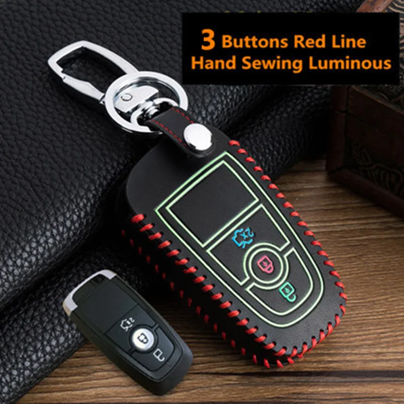 Luminous Leather Car-Styling Key Cover Case for Ford Fusion Mondeo Mustang Edge Expedition EXplorer 2017 2018 smart key case
Luminous Leather Car-Styling Key Cover Case for Ford Fusion Mondeo Mustang Edge Expedition EXplorer 2017 2018 smart key case