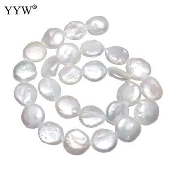Cultured Coin Freshwater Pearl Beads Flat Round Natural White 13-14mm Approx 0.8mm Sold Per Approx 15 Inch Strand
Cultured Coin Freshwater Pearl Beads Flat Round Natural White 13-14mm Approx 0.8mm Sold Per Approx 15 Inch Strand