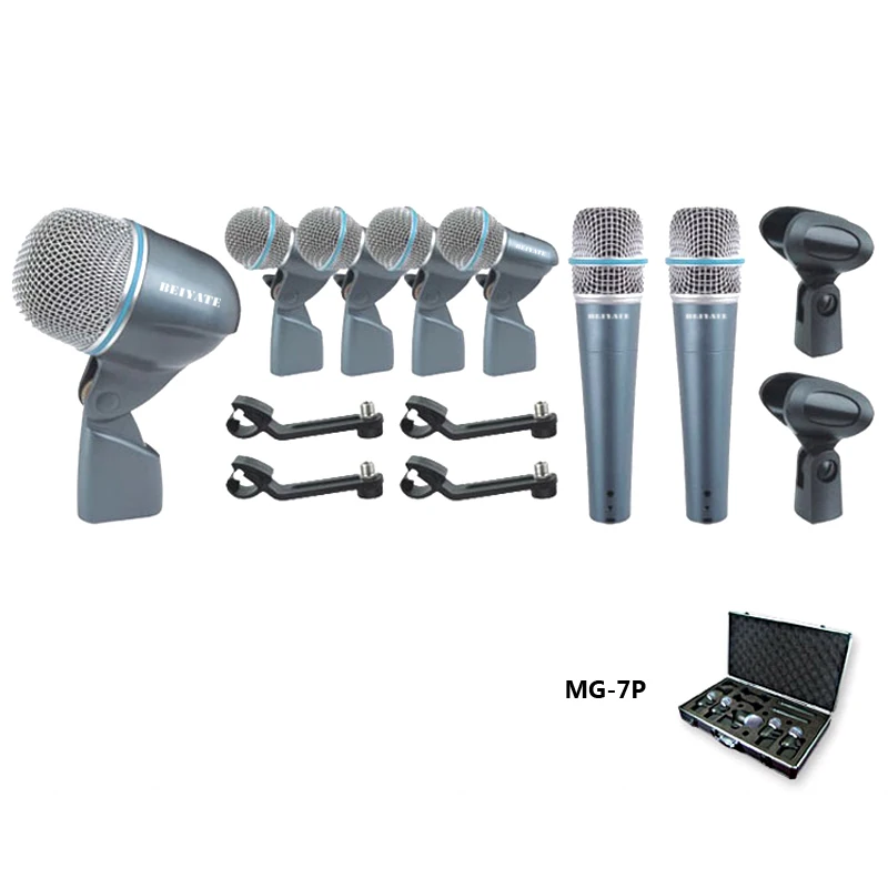 MG-7P Wired Microphone BETA 7 kit Drum Mic Jazz Drum set Bass Tom-Tom Crash Cymbal Ride Cymbal Hi-Hat Y
MG-7P Wired Microphone BETA 7 kit Drum Mic Jazz Drum set Bass Tom-Tom Crash Cymbal Ride Cymbal Hi-Hat Y