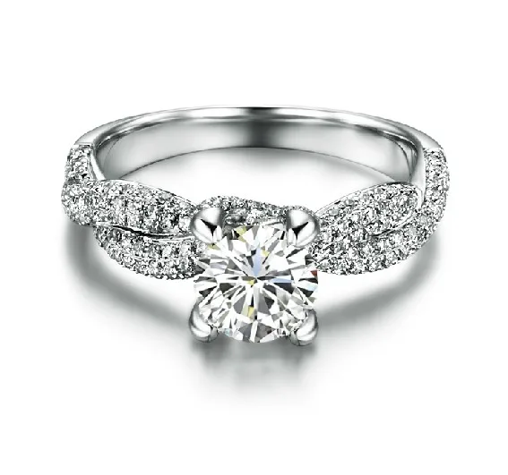 Великолепный роскошный дизайн Женское Обручальное кольцо 2 карата