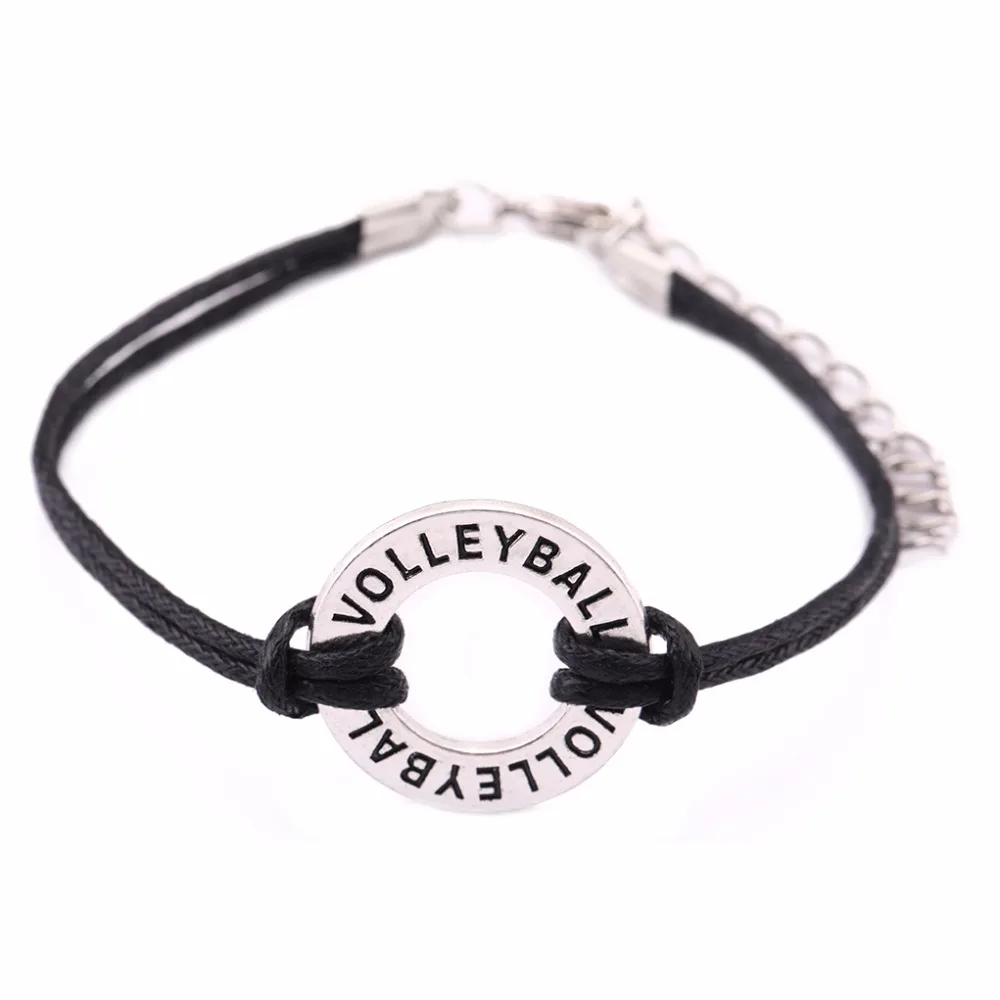 Dawapara Black Wax Cord Bracelet Volleyball Charm Word Round Hand-woven Handmade Bracelet Women or Men Jewelry
Dawapara Black Wax Cord Bracelet Volleyball Charm Word Round Hand-woven Handmade Bracelet Women or Men Jewelry