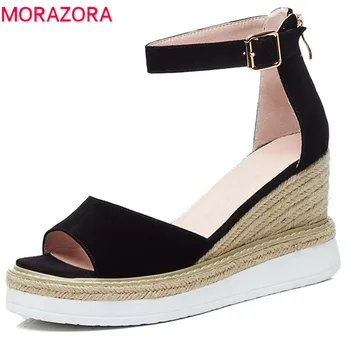 MORAZORA 2020 size 34-39 new fashion sandals women simple buckle peep toe elegant party wedding shoes wedges high heels shoes
MORAZORA 2020 size 34-39 new fashion sandals women simple buckle peep toe elegant party wedding shoes wedges high heels shoes