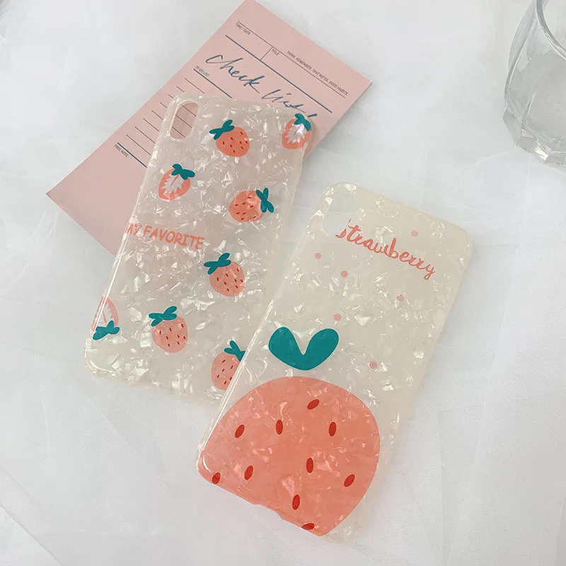 Cute Fruit strawberry Case For iPhone 7 7 Puls 6 6S 7 8 Puls Luxury Dream Shell Pattern Soft Silicone Case For iPhone X XR Xsmax
Cute Fruit strawberry Case For iPhone 7 7 Puls 6 6S 7 8 Puls Luxury Dream Shell Pattern Soft Silicone Case For iPhone X XR Xsmax