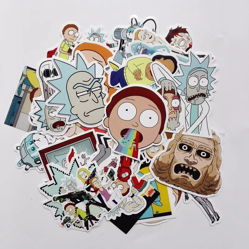 35Pcs Waterproof Rick and Morty Stickers [ Pack of 3 ]