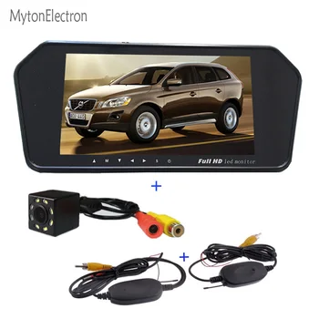 8 LED Wireless Night vision Rear view backup parking Camera + Thin Color Screen 7 inch Car Mirror Touch Boutton Monitor 2 Video
8 LED Wireless Night vision Rear view backup parking Camera + Thin Color Screen 7 inch Car Mirror Touch Boutton Monitor 2 Video