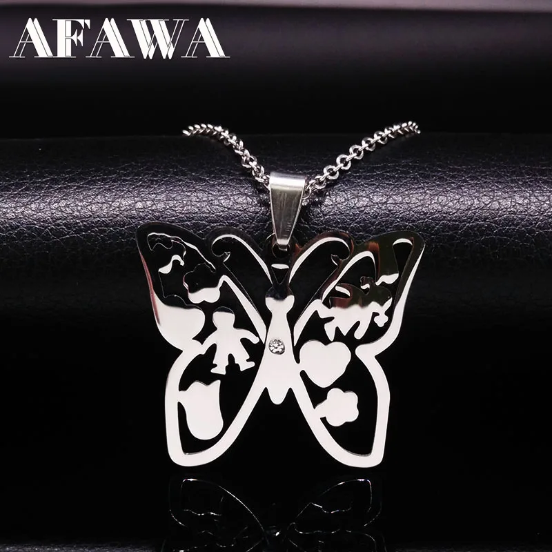 Butterfly Pendants Necklaces Boy Girl Stainless Steel Necklace Choker Jewelry For Women bisuteria mujer collares etnicos N3201
Butterfly Pendants Necklaces Boy Girl Stainless Steel Necklace Choker Jewelry For Women bisuteria mujer collares etnicos N3201