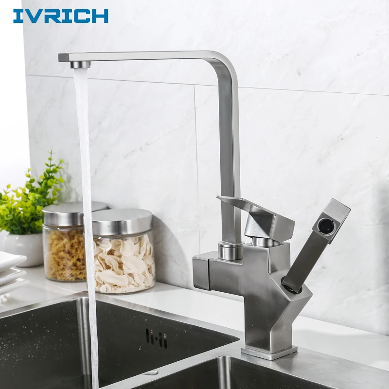 IVRICH Square Multifunction Kitchen Faucet Stainless Sink Kitchen Tap Pull-out Handheld Bidet Spray kitchen mixer VR8012
IVRICH Square Multifunction Kitchen Faucet Stainless Sink Kitchen Tap Pull-out Handheld Bidet Spray kitchen mixer VR8012