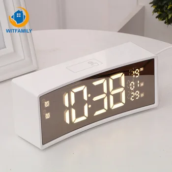 Floating font LED alarm clock with snooze function 3D curved Temperature and humidity display Silent digital watch usb charge
Floating font LED alarm clock with snooze function 3D curved Temperature and humidity display Silent digital watch usb charge