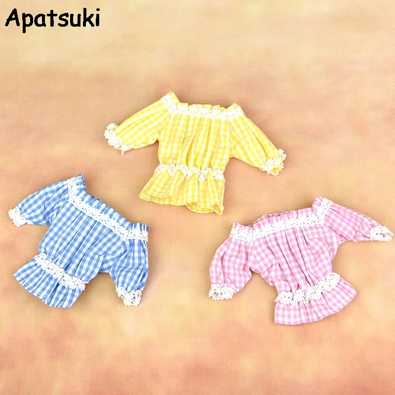 Off-shoulder Plaid Lace Clothes For Barbie Doll 1/6 Flounced Top Shirt Outfits For Blythe XinYi Momoko BJD Doll
Off-shoulder Plaid Lace Clothes For Barbie Doll 1/6 Flounced Top Shirt Outfits For Blythe XinYi Momoko BJD Doll
