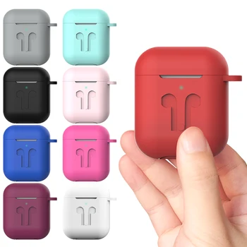 Silicone Earphone Cases For AirPods 2 1 Protective Cover Skin Accessories for Apple Airpods 2 Wireless Earbuds Sleeve with Hook
Silicone Earphone Cases For AirPods 2 1 Protective Cover Skin Accessories for Apple Airpods 2 Wireless Earbuds Sleeve with Hook
