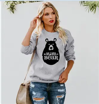 Mama Bear Printed Spring Women Top Sweatshirt Long Sleeve O-Neck Loose Pullover Casual Female Sweatshirt
Mama Bear Printed Spring Women Top Sweatshirt Long Sleeve O-Neck Loose Pullover Casual Female Sweatshirt