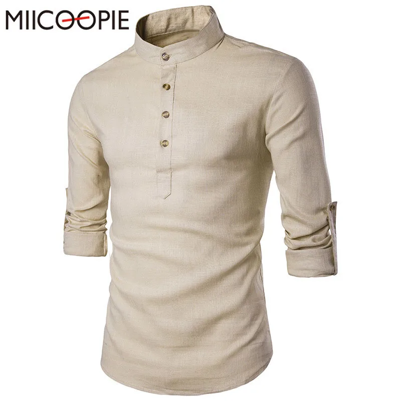2017 New Fashion Men Shirt Long Sleeve Men's Linen Shirts Solid Color Stand Collar Slim Shirts camisa masculina
2017 New Fashion Men Shirt Long Sleeve Men's Linen Shirts Solid Color Stand Collar Slim Shirts camisa masculina
