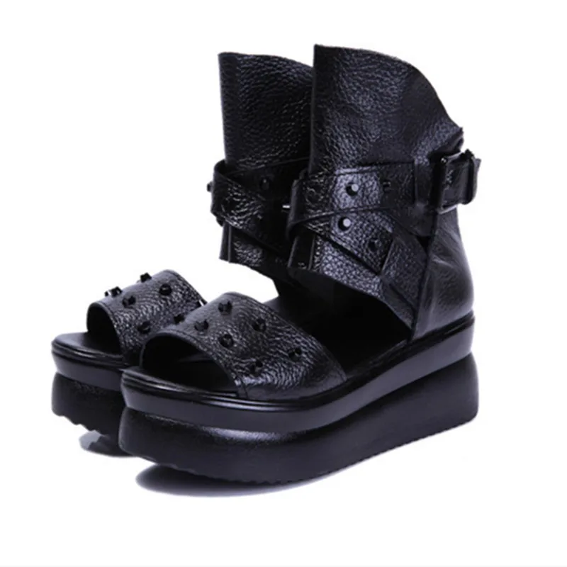 Summer High Heels Open Toe Women Sandals Vintage Retro Leather Wedges Shoes Fashion Gladiator Roman Shoes Female 35-43
Summer High Heels Open Toe Women Sandals Vintage Retro Leather Wedges Shoes Fashion Gladiator Roman Shoes Female 35-43