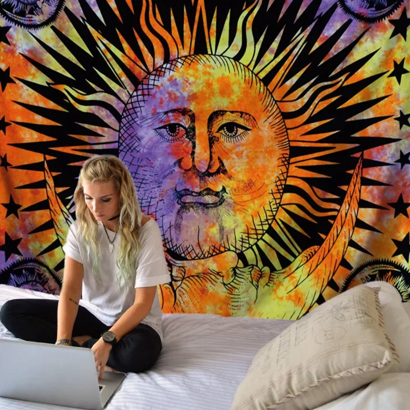 Fashion Tapestry Fresh Style Tarrot Sun Moon Pattern Blanket Mandala bohemian Decorative Hippie tapestry Home Decor
Fashion Tapestry Fresh Style Tarrot Sun Moon Pattern Blanket Mandala bohemian Decorative Hippie tapestry Home Decor
